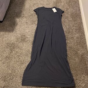 Elegant Charcoal Gray Maxi Dress